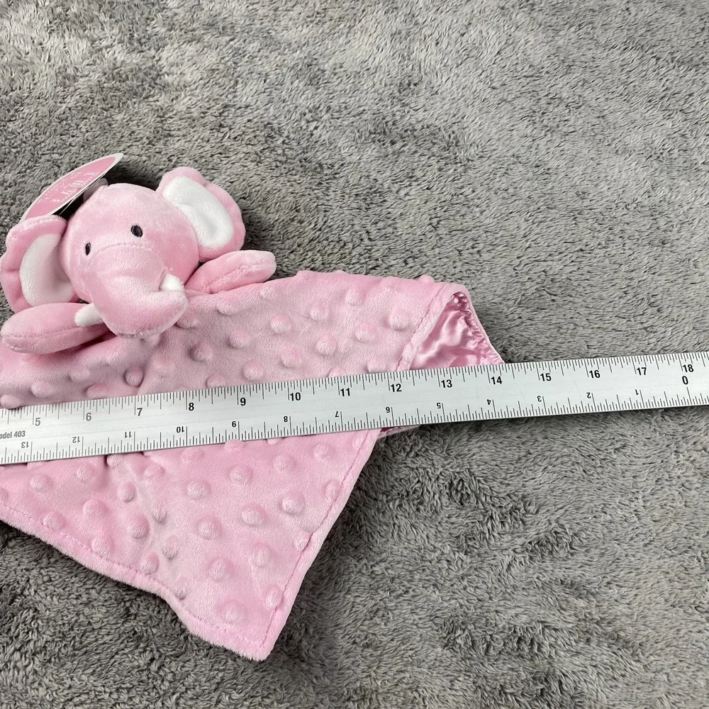 The Children's Place Pink Elephant Security Blanket Baby Lovey Minky Dots NWT
